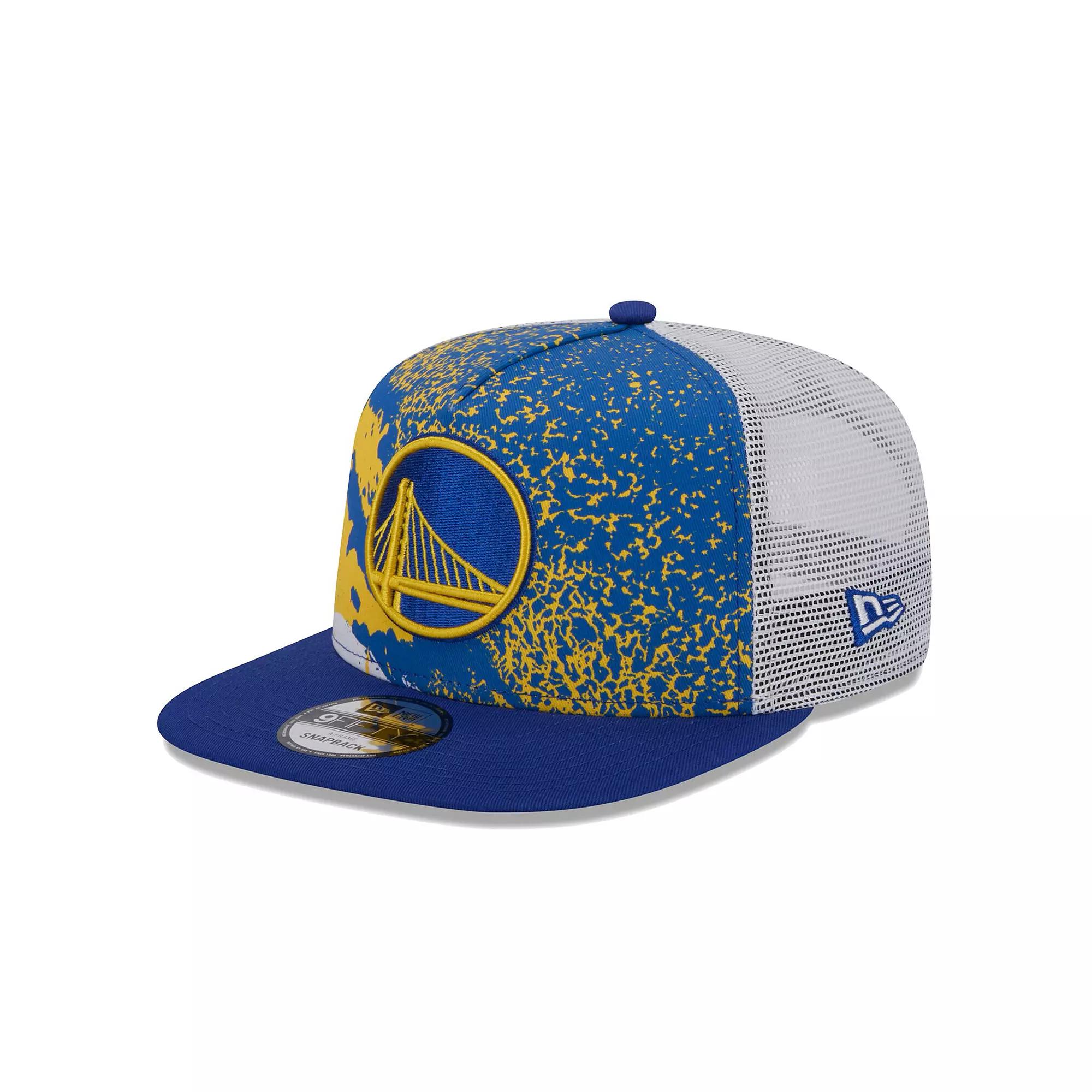 Men's New Era Royal Golden State Warriors Court Sport Speckle 9FIFTY Snapback Hat, Blue Product Image