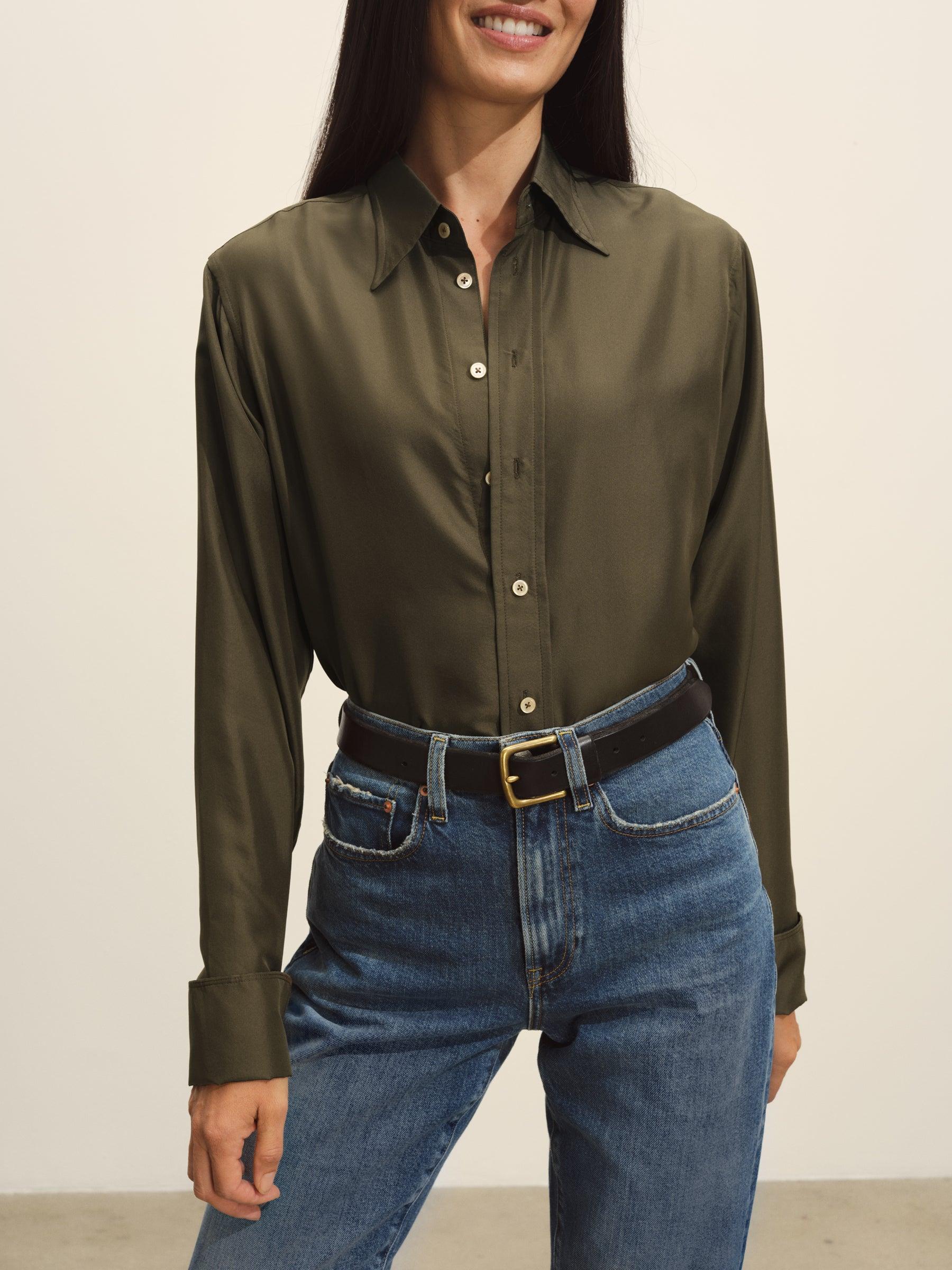 Field Olive Pacific Silk Shirt Product Image