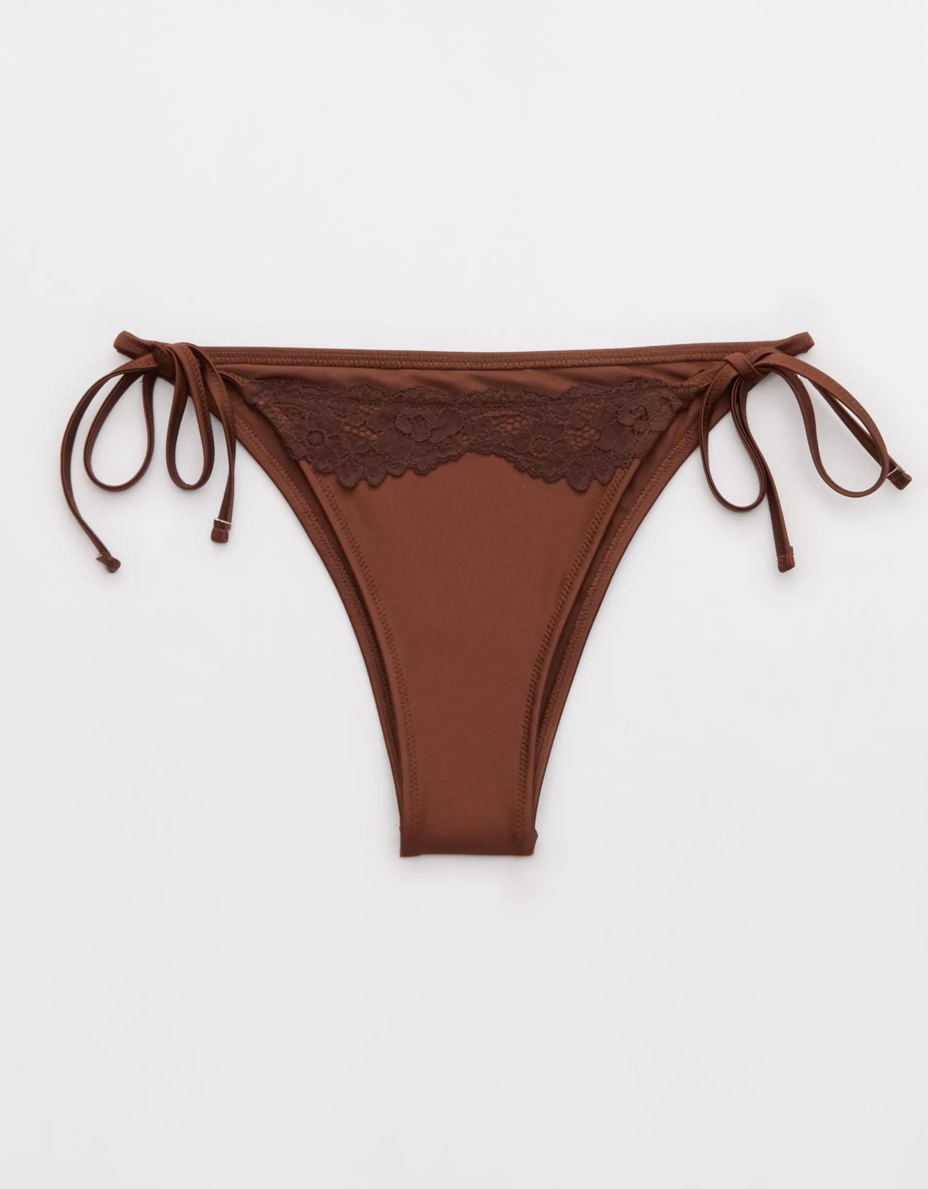 Aerie The Sunbun Shine Lace Bikini Bottom Product Image