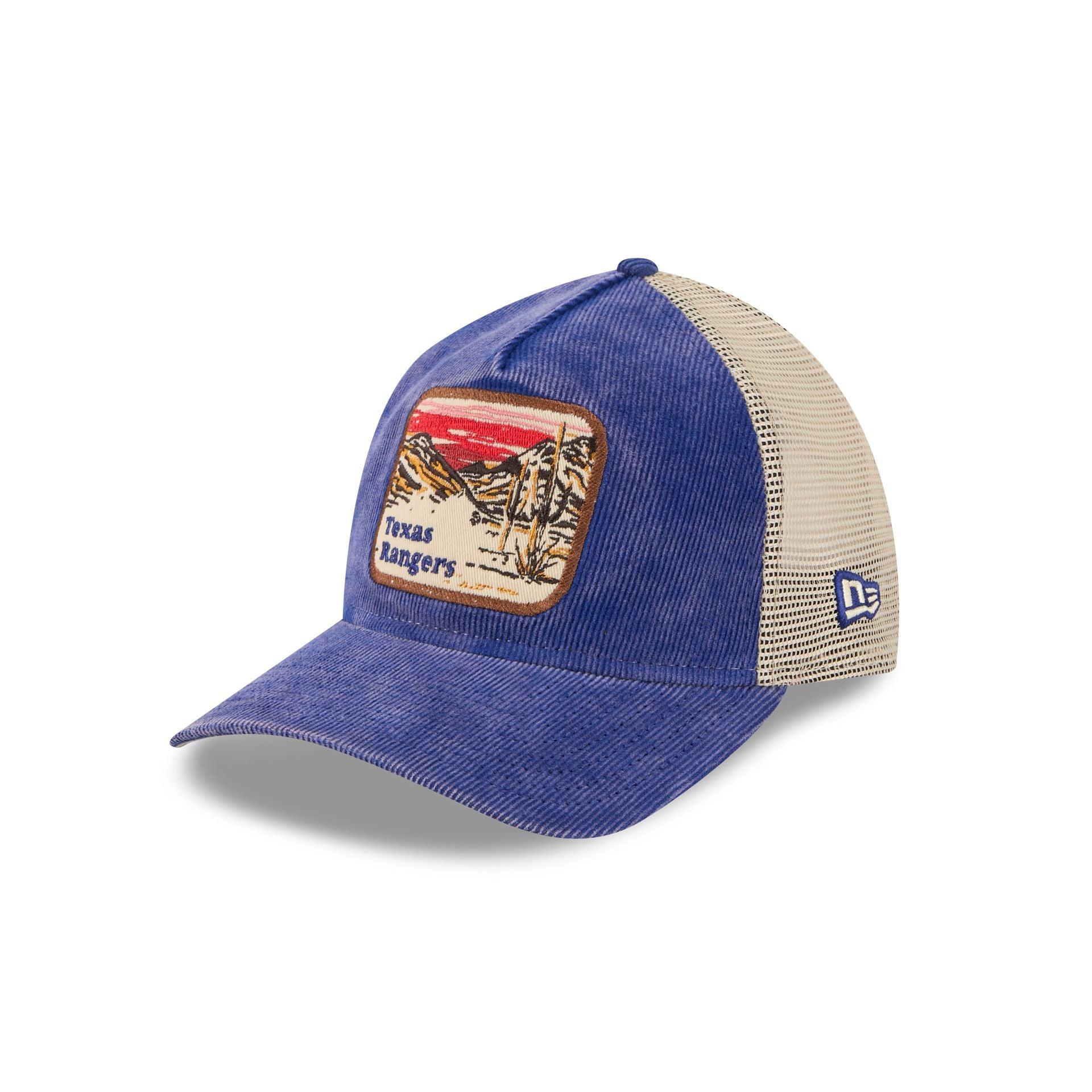 Texas Rangers Vintage Landscape 9TWENTY A-Frame Trucker Hat Male Product Image