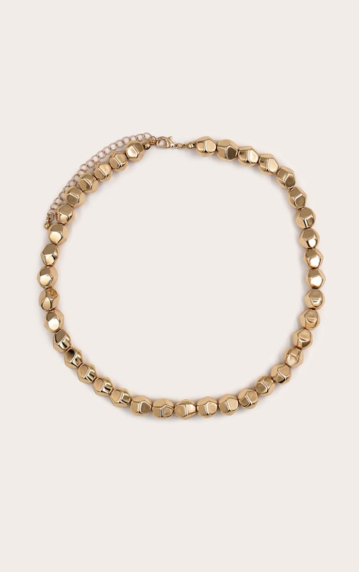 Gold Textured Bubble Chain Necklace Product Image