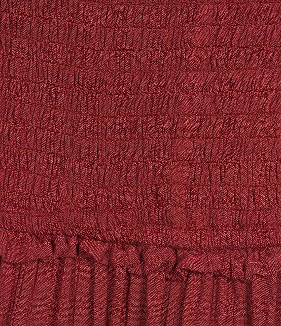 Angie Smocked Bodice Tiered Midi Dress Product Image