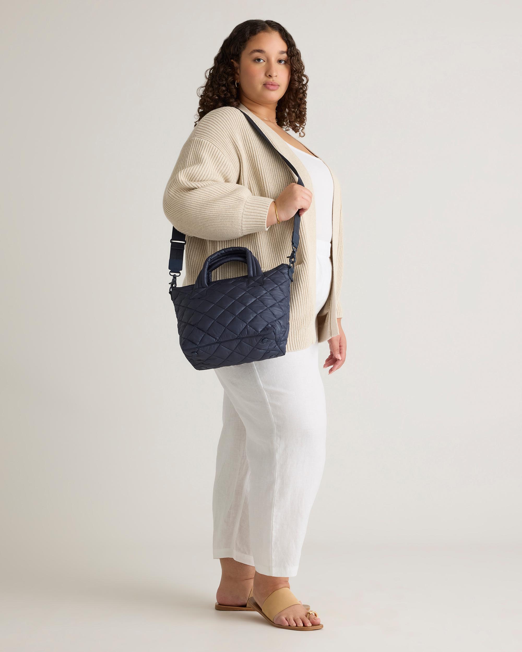 Quince | Women's Transit Quilted Small Crossbody Tote Recycled Polyester Product Image