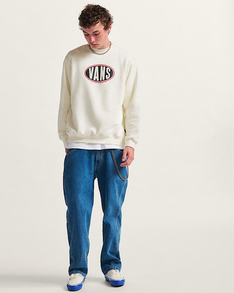 Premium Authentic Duck Canvas Shoe in White / Blue| Vans US Product Image