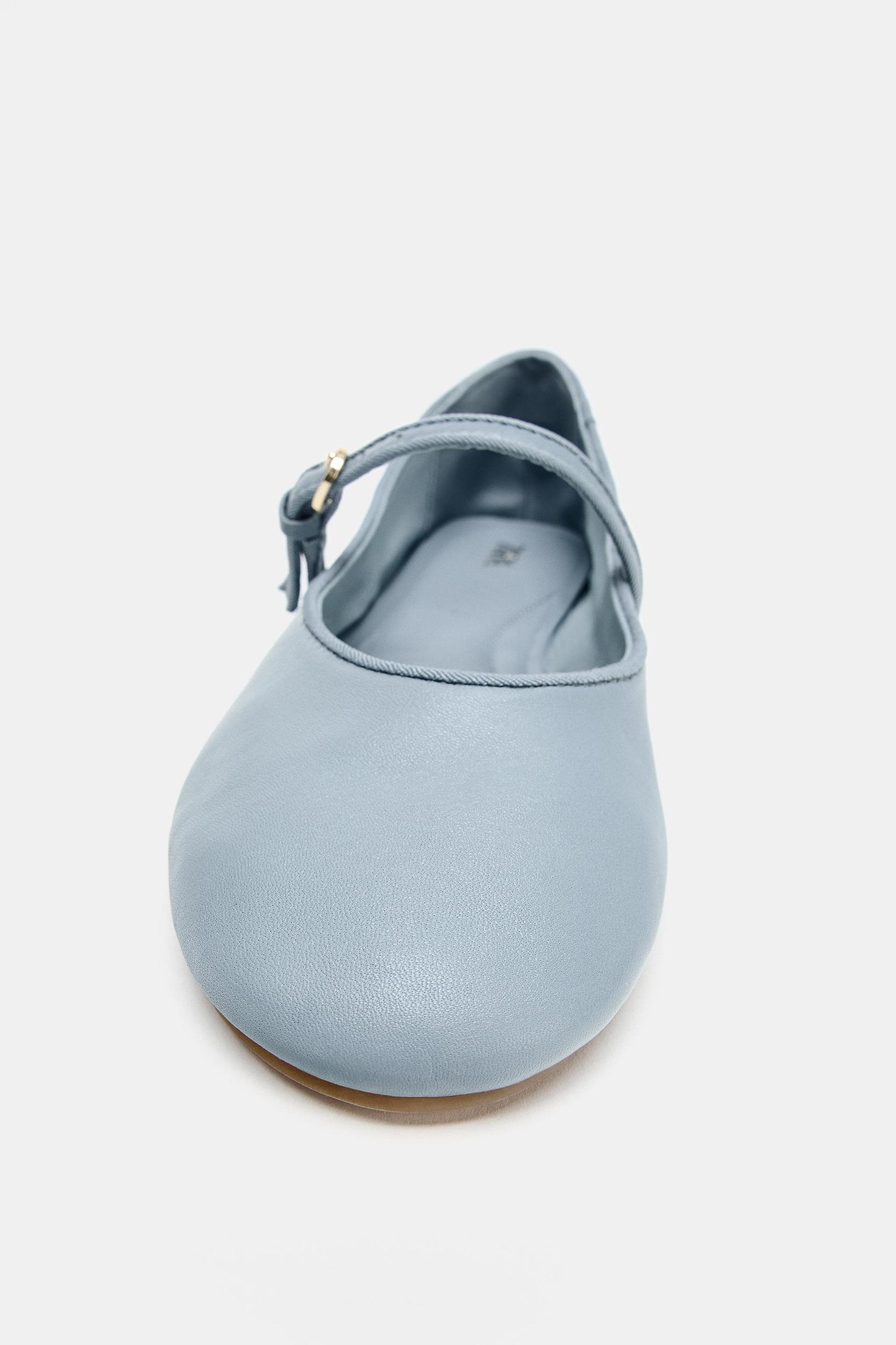LEATHER BALLET FLATS Product Image
