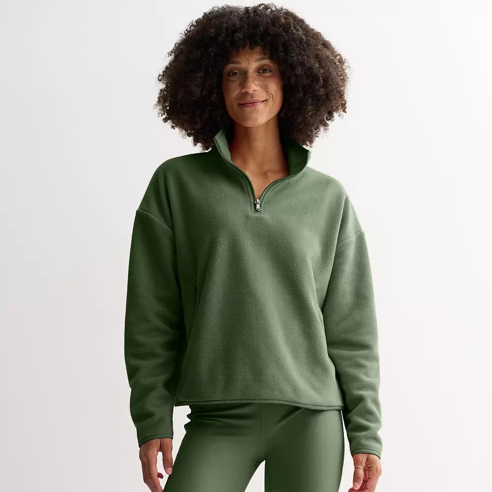 Petite Tek Gear® Micro Fleece Quarter-Zip Pullover, Women's,  Product Image