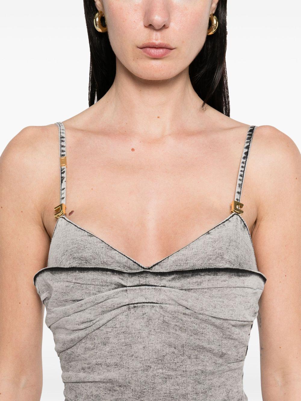 shoulder-straps denim mini dress Product Image