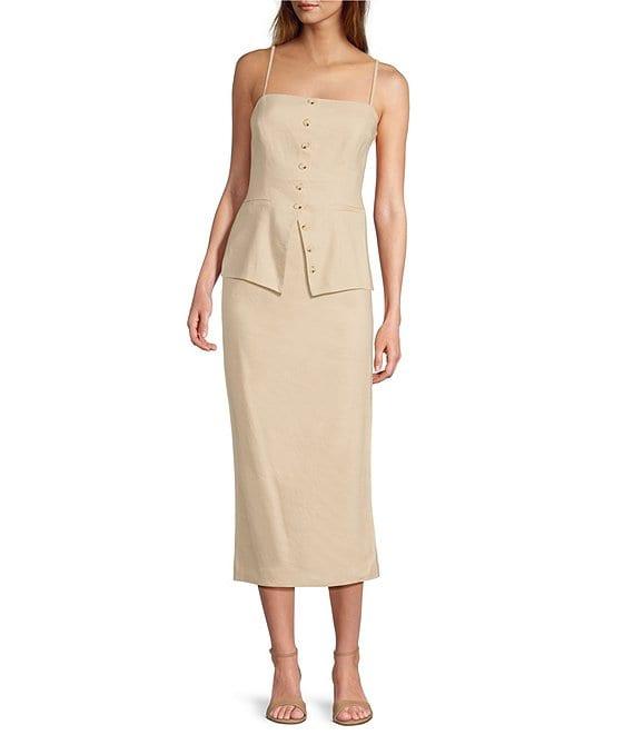 Antonio Melani Luna Linen Midi Skirt Product Image