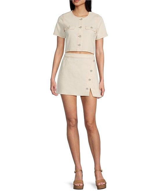 GB Coordinating Denim Mini Skirt Product Image