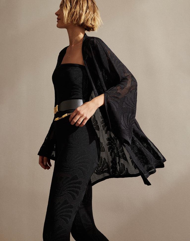 Knit Marina Open Cardigan - Black Product Image