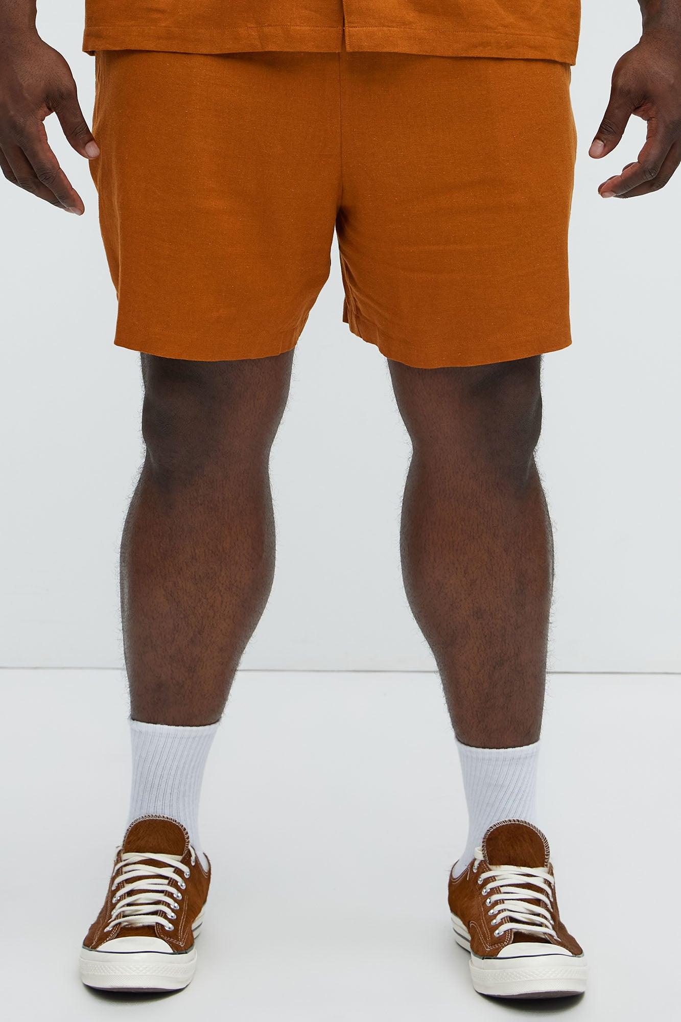 Bahamas Linen Shorts - Rust Product Image