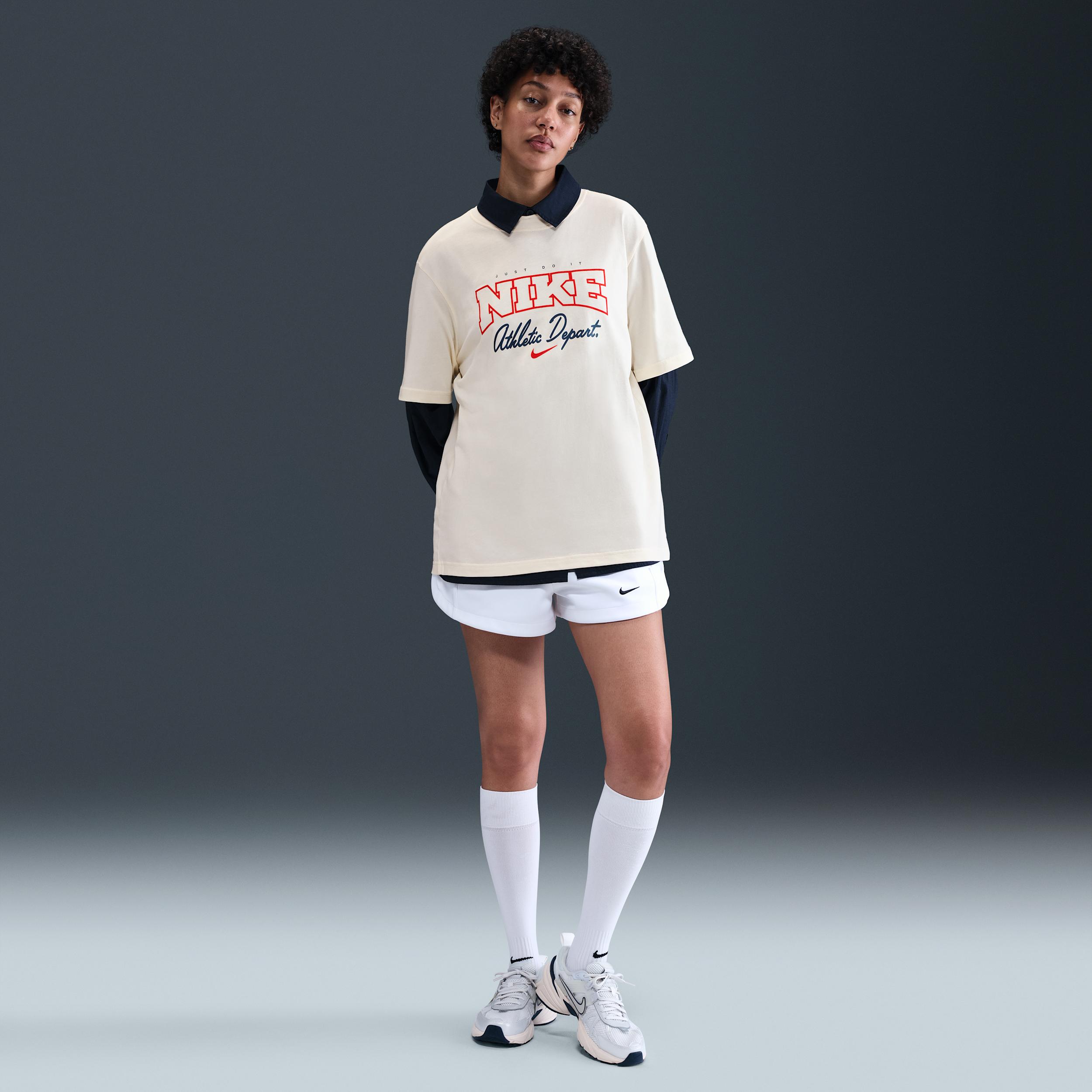 Womens Nike Sportswear Loose Short-Sleeve Graphic T-Shirt | IF1180-110 Product Image
