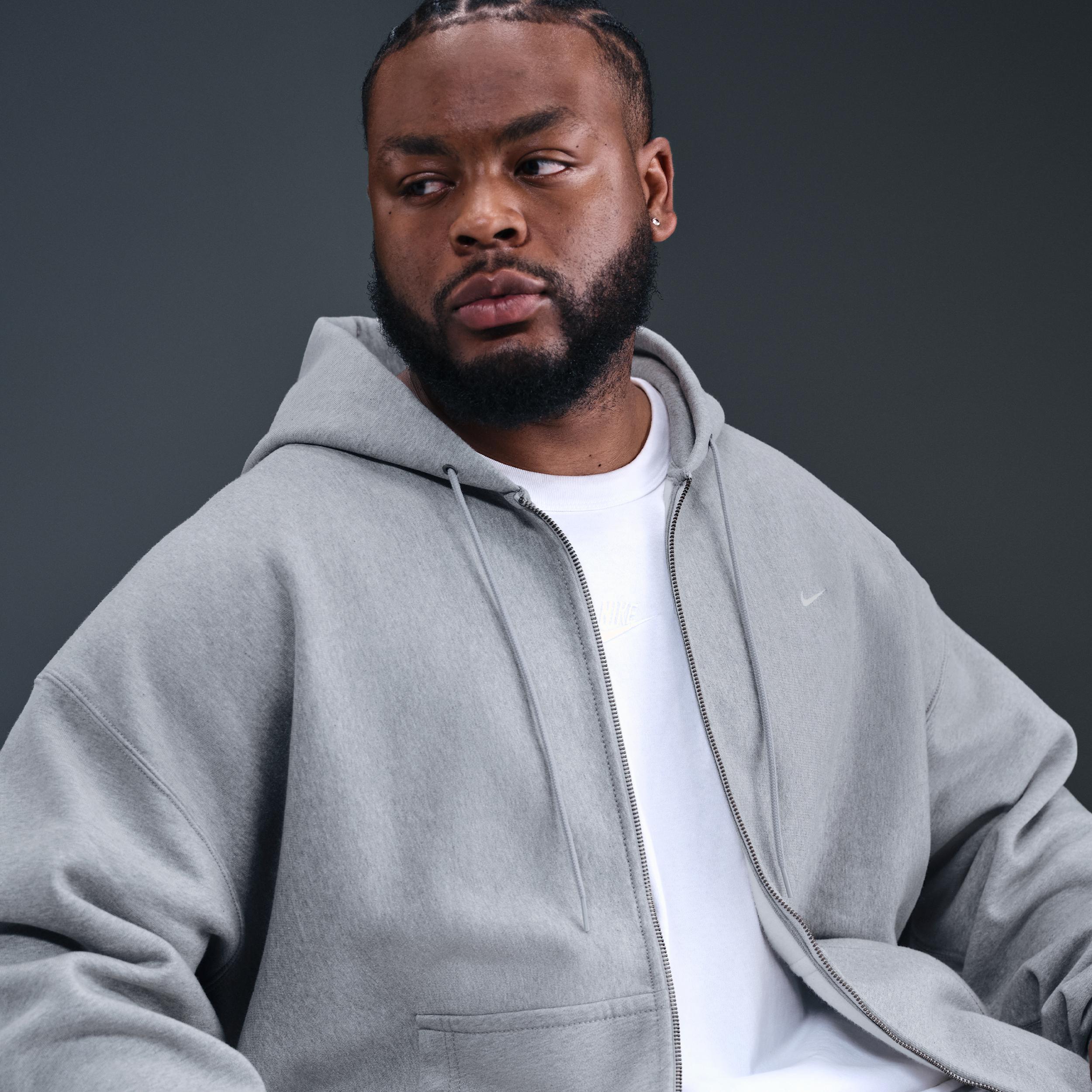 Nike Mens Solo Swoosh Full-Zip Fleece Hoodie | HV1084-063 Product Image