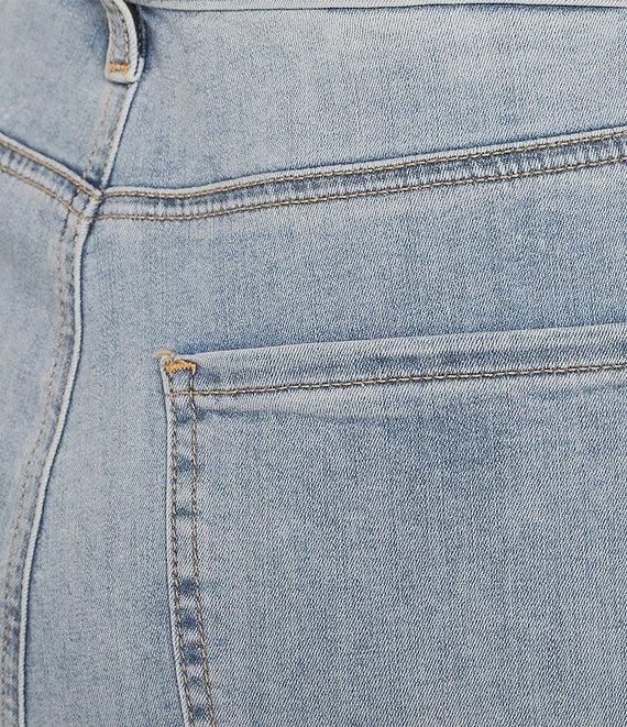 NYDJ Plus Size Coco Stretch Denim Wide Leg Frayed Hem Cropped Jeans Product Image