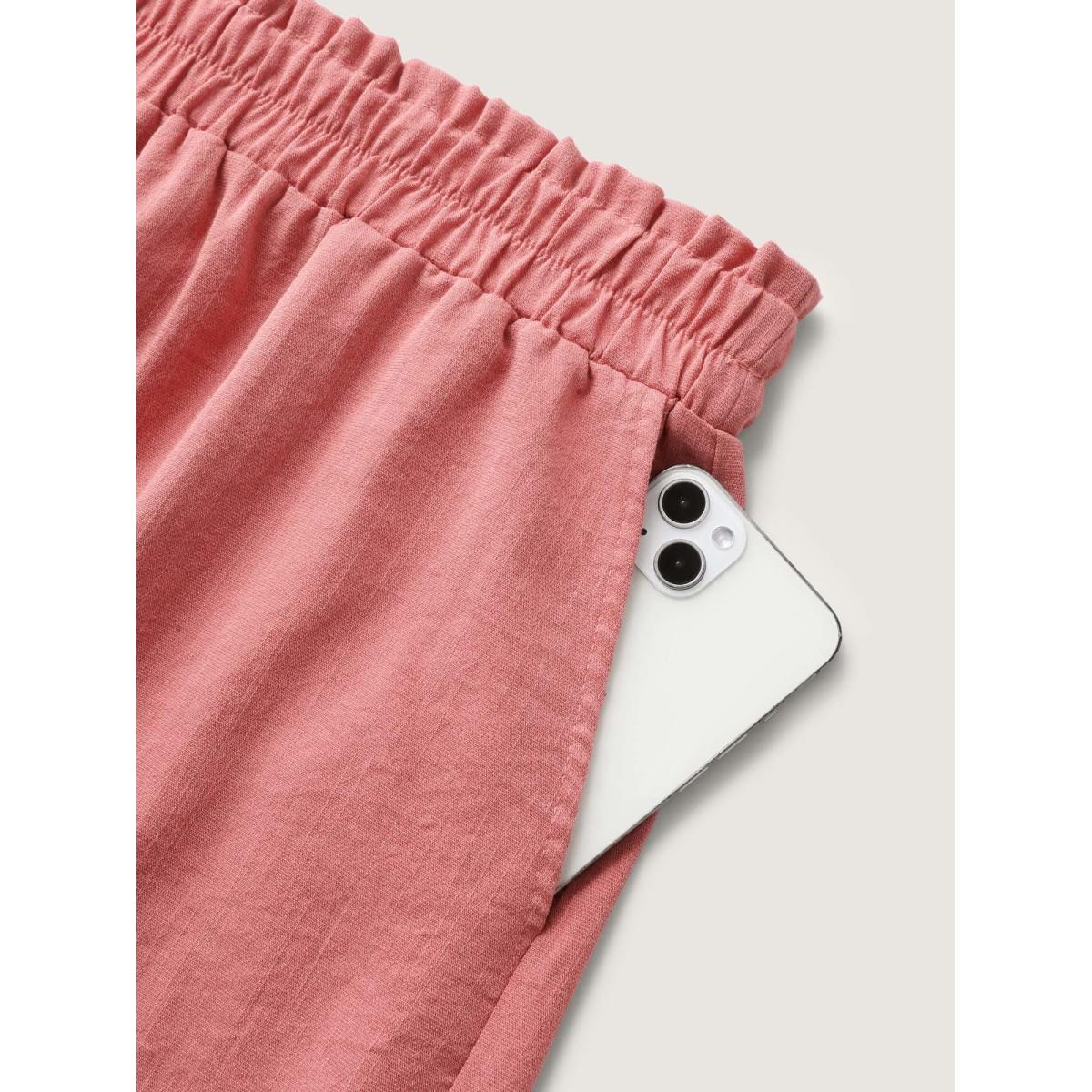 Plus Size Lace Cut-Out Hem Ruffled Shorts Women Watermelon Beach Tassels Wide Leg Vacation Shorts BloomChic 28/5X Product Image