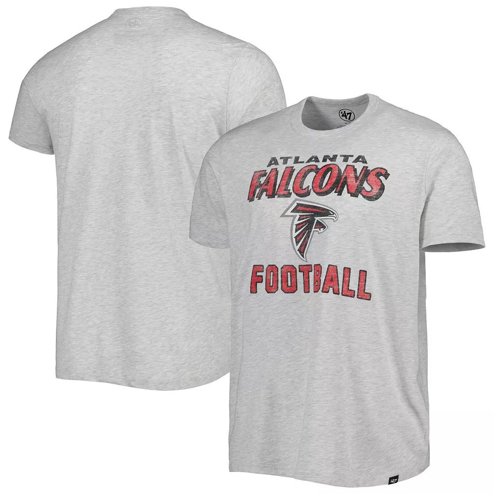 Men's '47 Heathered Gray Atlanta Falcons Dozer Franklin Lightweight T-Shirt, Size: Medium, Grey Product Image