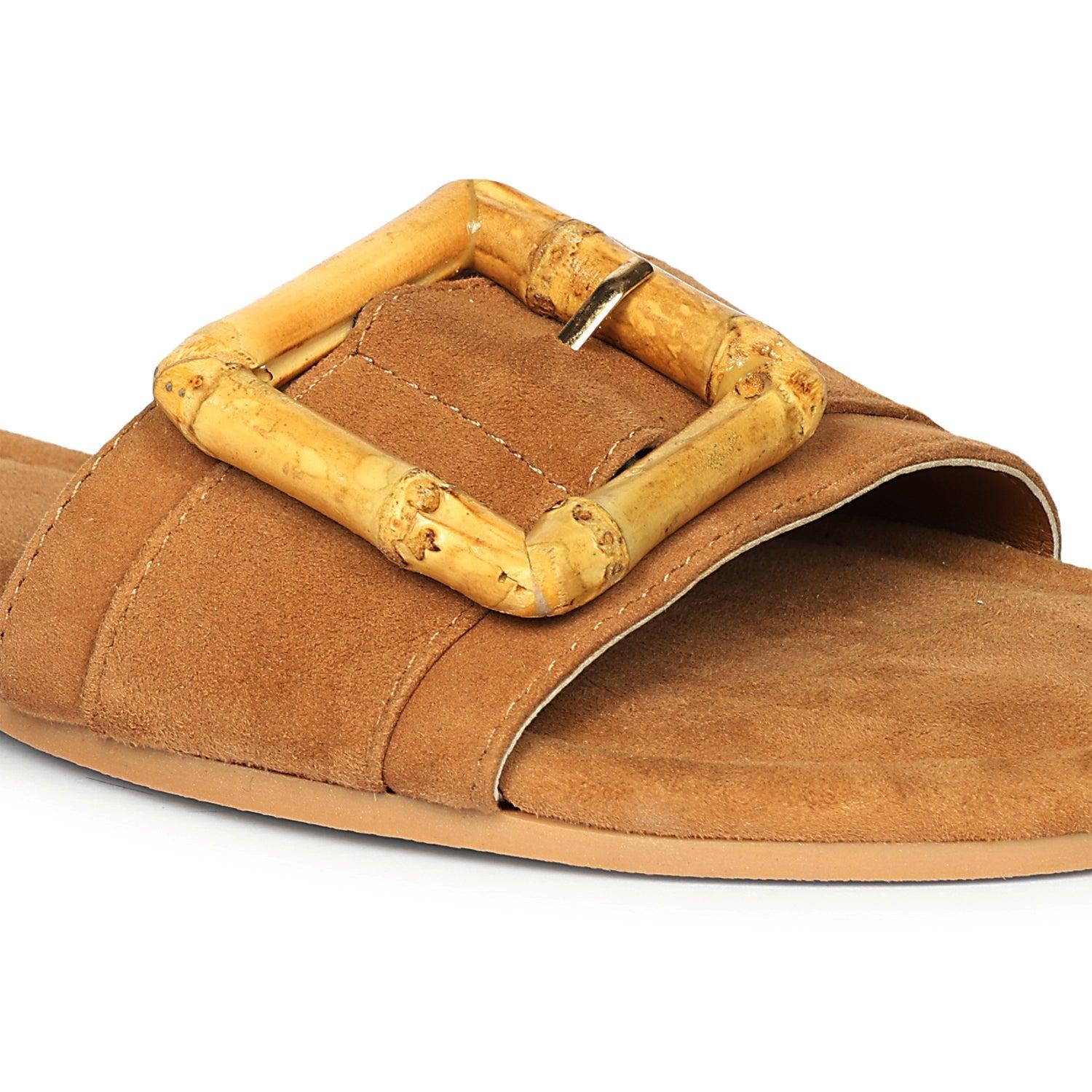 Amsterdam Suede - Cognac Sandals Product Image