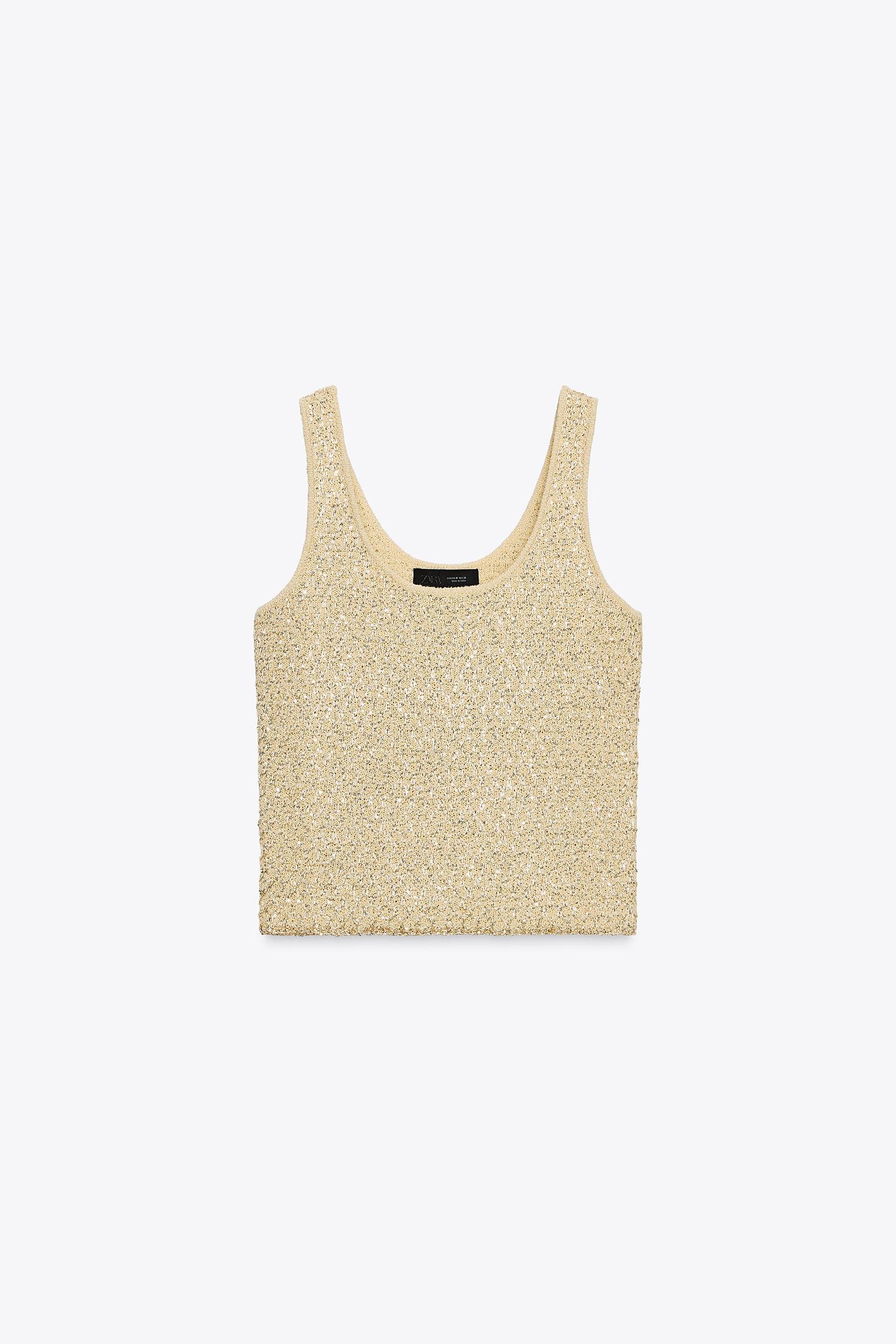 SEQUIN KNIT TOP Product Image