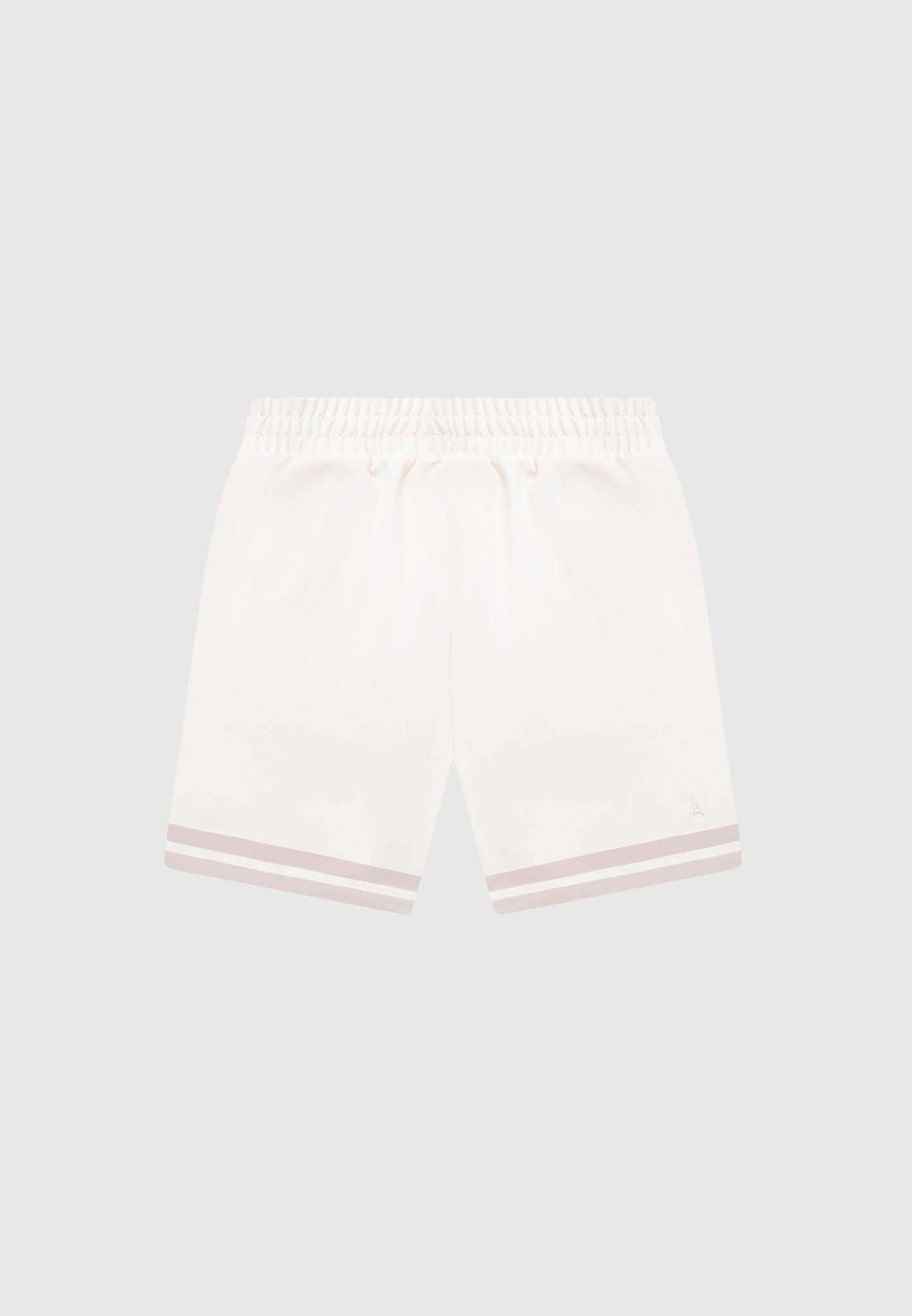 Floral Border Shorts - Cream Male Product Image