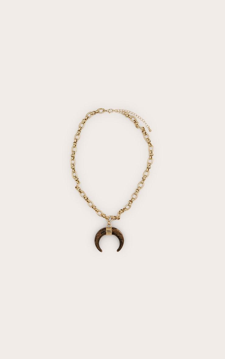 Gold Textured Chunky Bull-Ring Chain Product Image