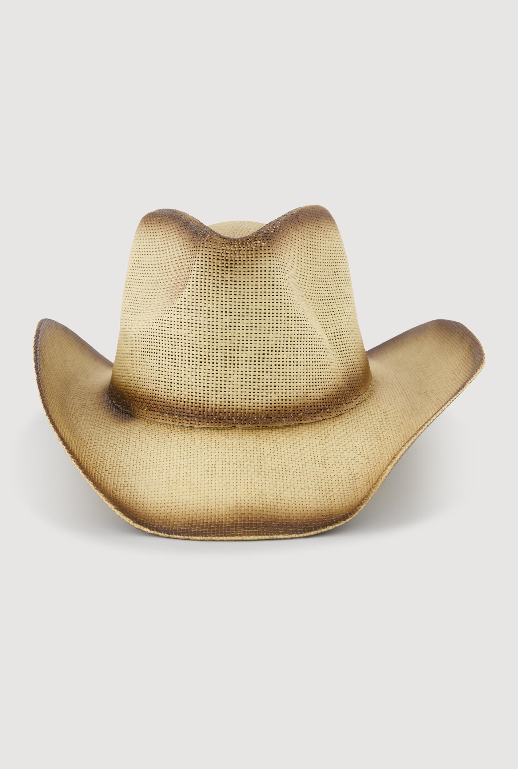 Contrast Trim Woven Cowboy Hat Female Product Image