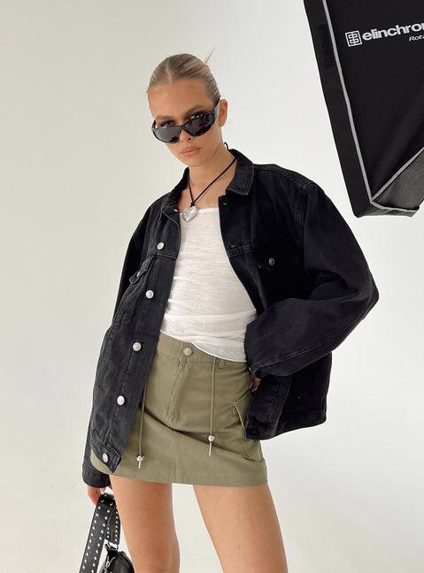 Phoenix Denim Jacket Black Product Image