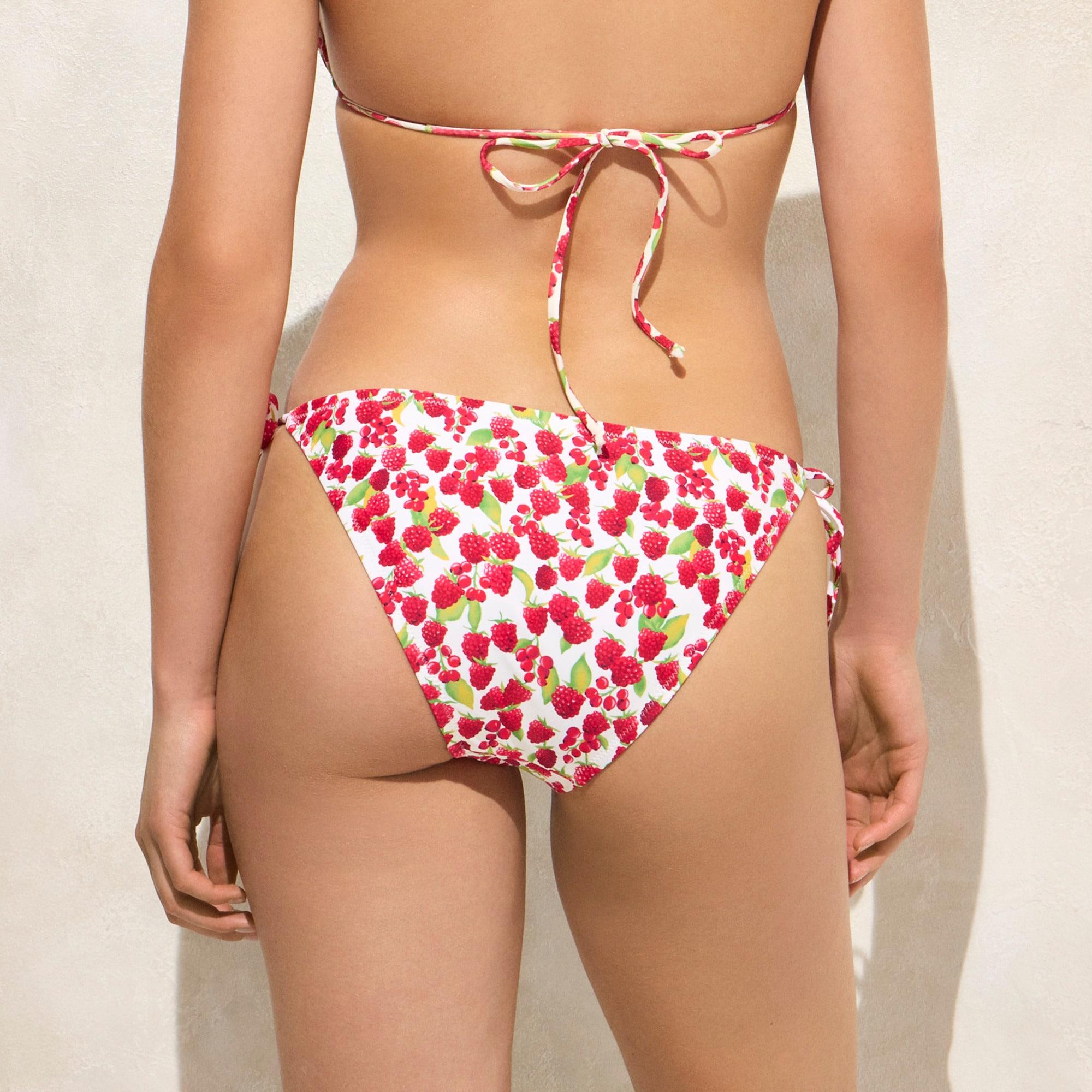 String hipster bikini bottom in raspberry print Product Image