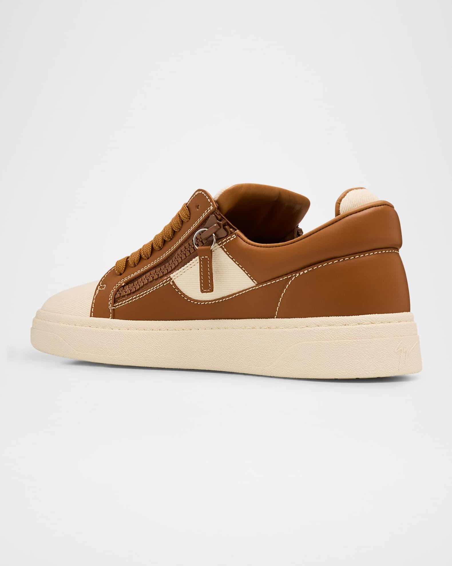 Men's Karmy Canvas and Leather Low-Top Sneakers Product Image