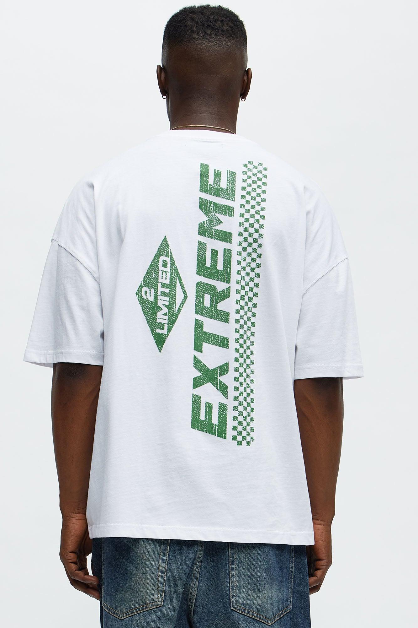 Limited Extreme Oversized Short Sleeve Tee - White Male Product Image
