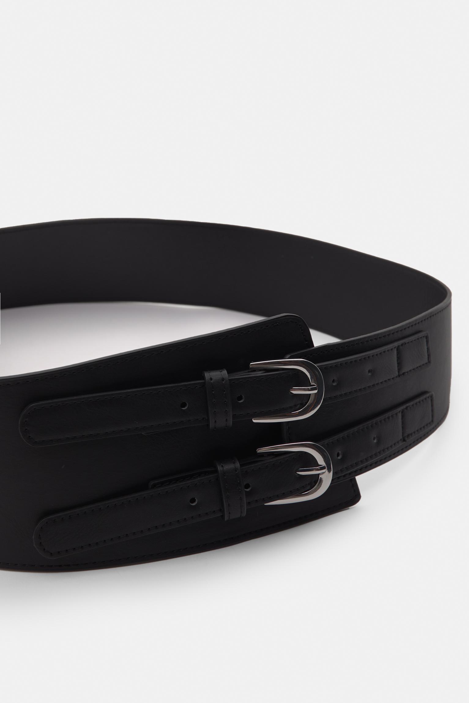 Wide faux leather belt Product Image