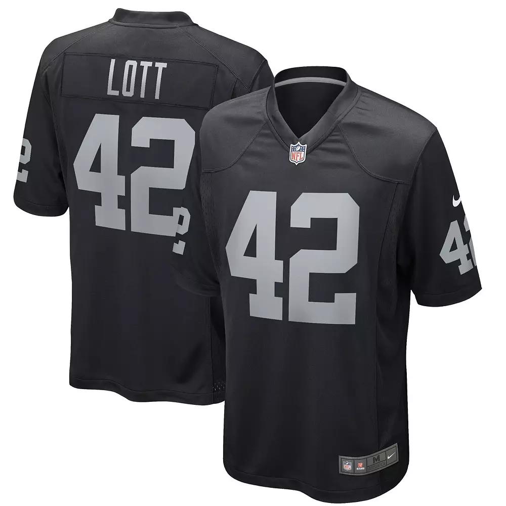 Men's Nike Ronnie Lott Black Las Vegas Raiders Game Retired Player Jersey,  Product Image