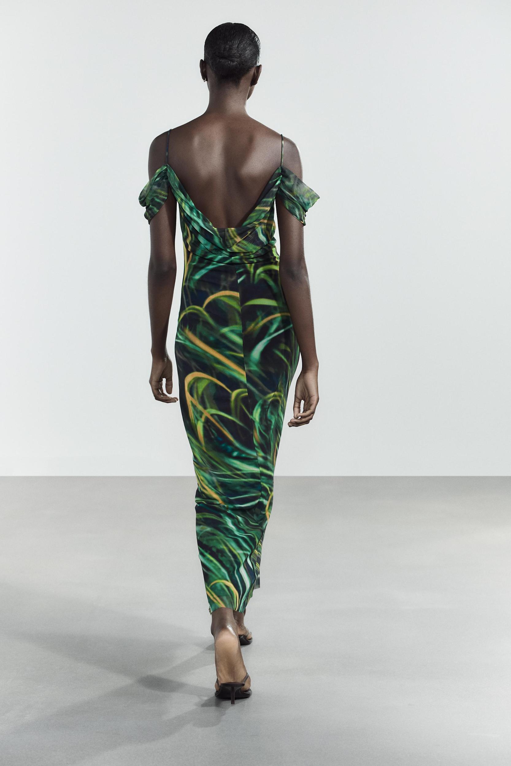 PRINTED TULLE DRESS Product Image