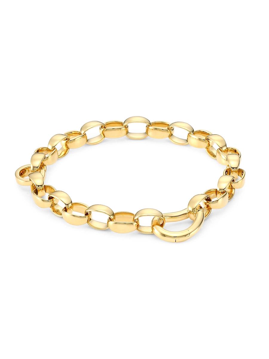 Womens 18K Yellow Gold Small Drop-Clasp Bracelet Product Image