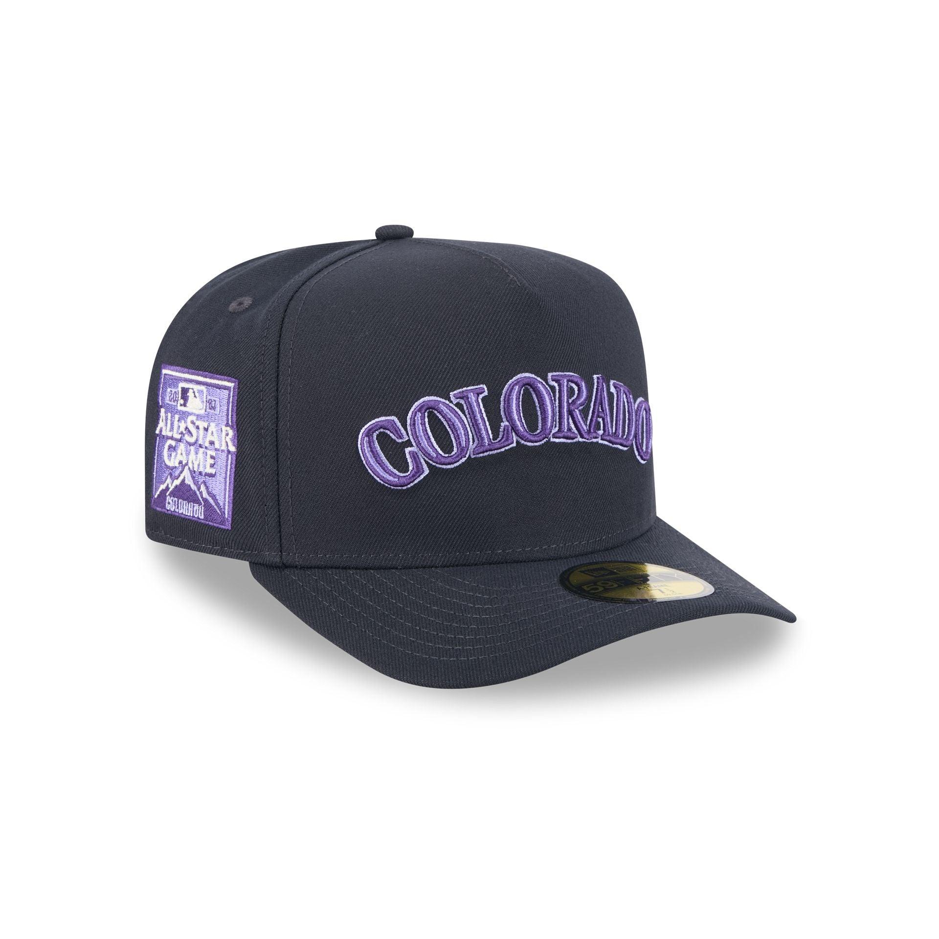 Colorado Rockies Navy Lavender 59FIFTY A-Frame Fitted Hat Male Product Image