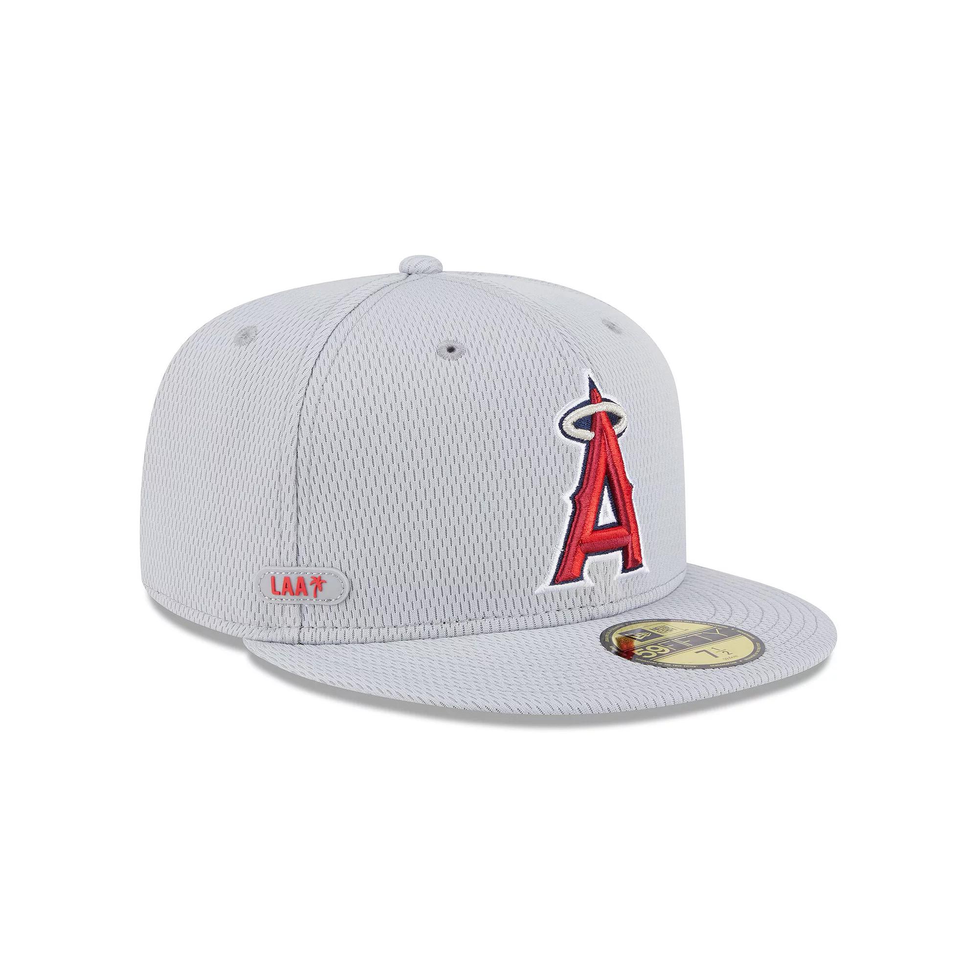 Men's New Era Gray Los Angeles Angels 2025 MLB Clubhouse 59FIFTY Fitted Hat,  Product Image