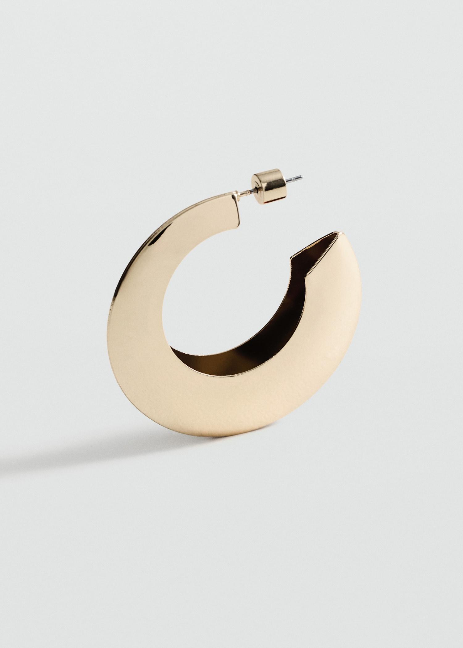 Wide hoop earrings - Women | MANGO USA Product Image