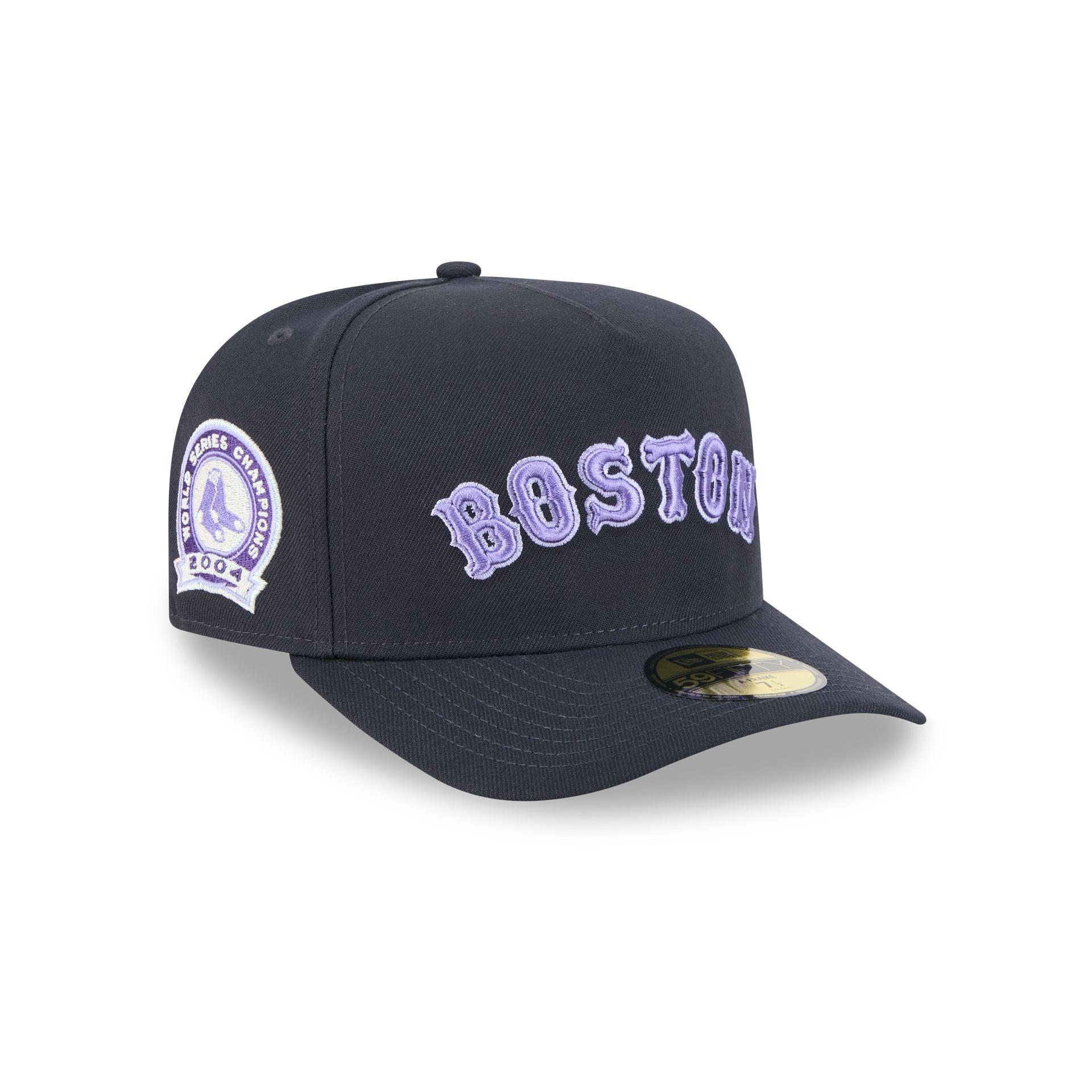 Boston Red Sox Navy Lavender 59FIFTY A-Frame Fitted Hat Male Product Image