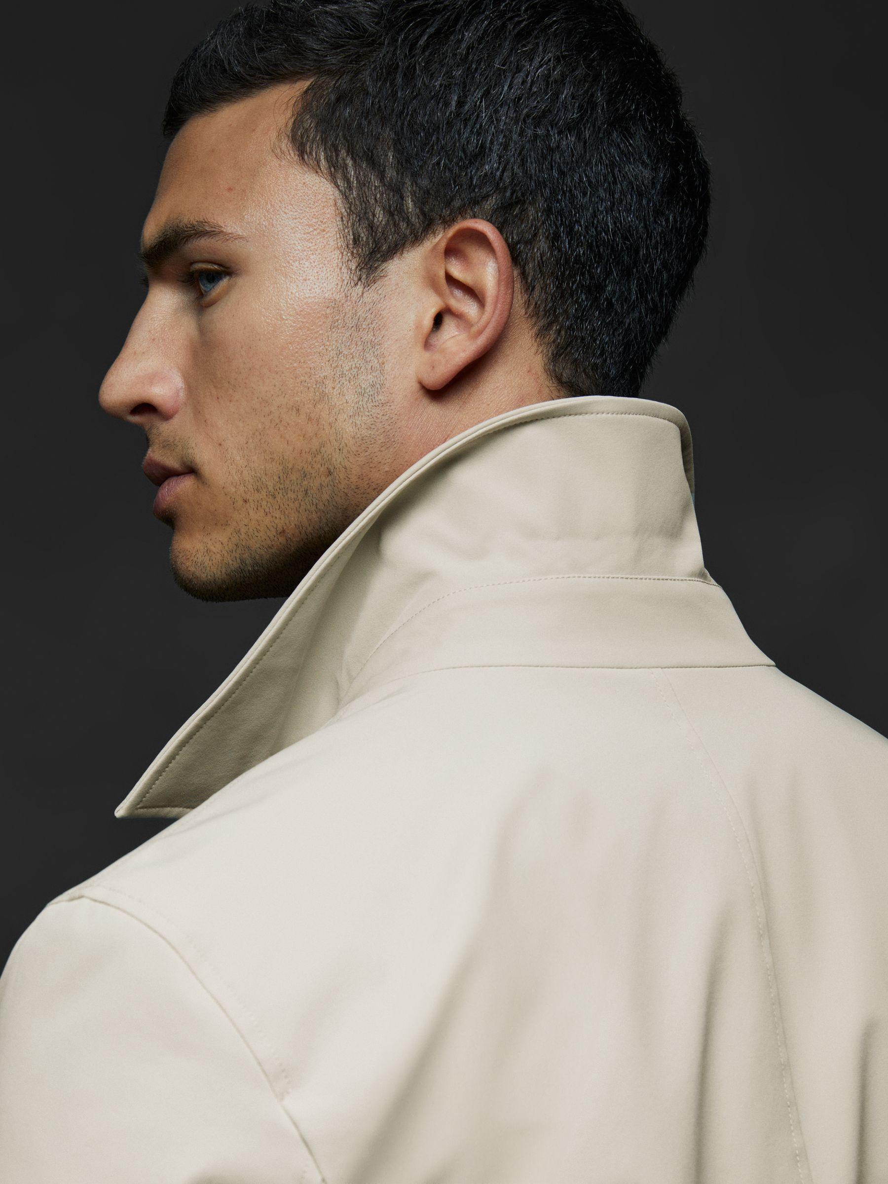 Elasticated Hem Harrington Jacket in Stone Product Image