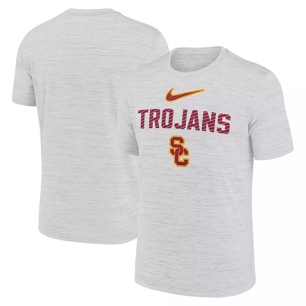 Men's Nike White USC Trojans Campus Slant Velocity Performance T-Shirt,  Product Image