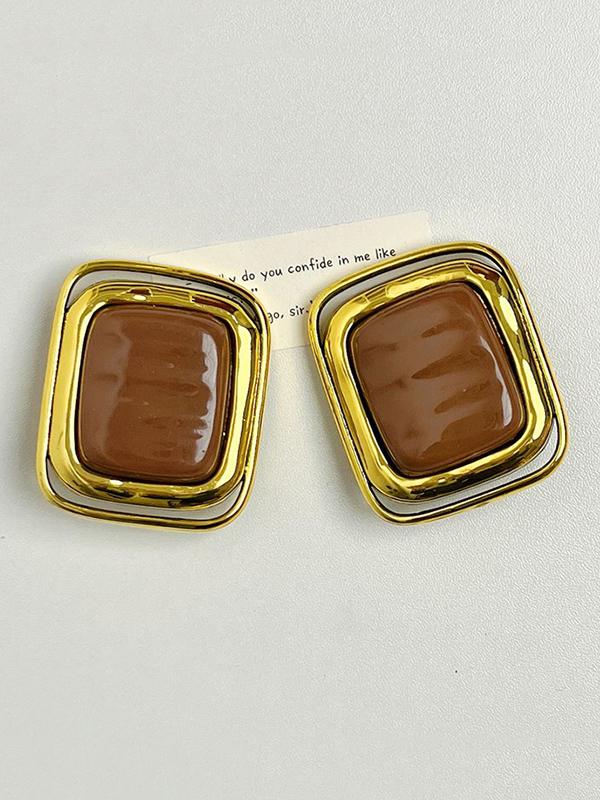 Geometric Shiny Earrings Accessories Product Image