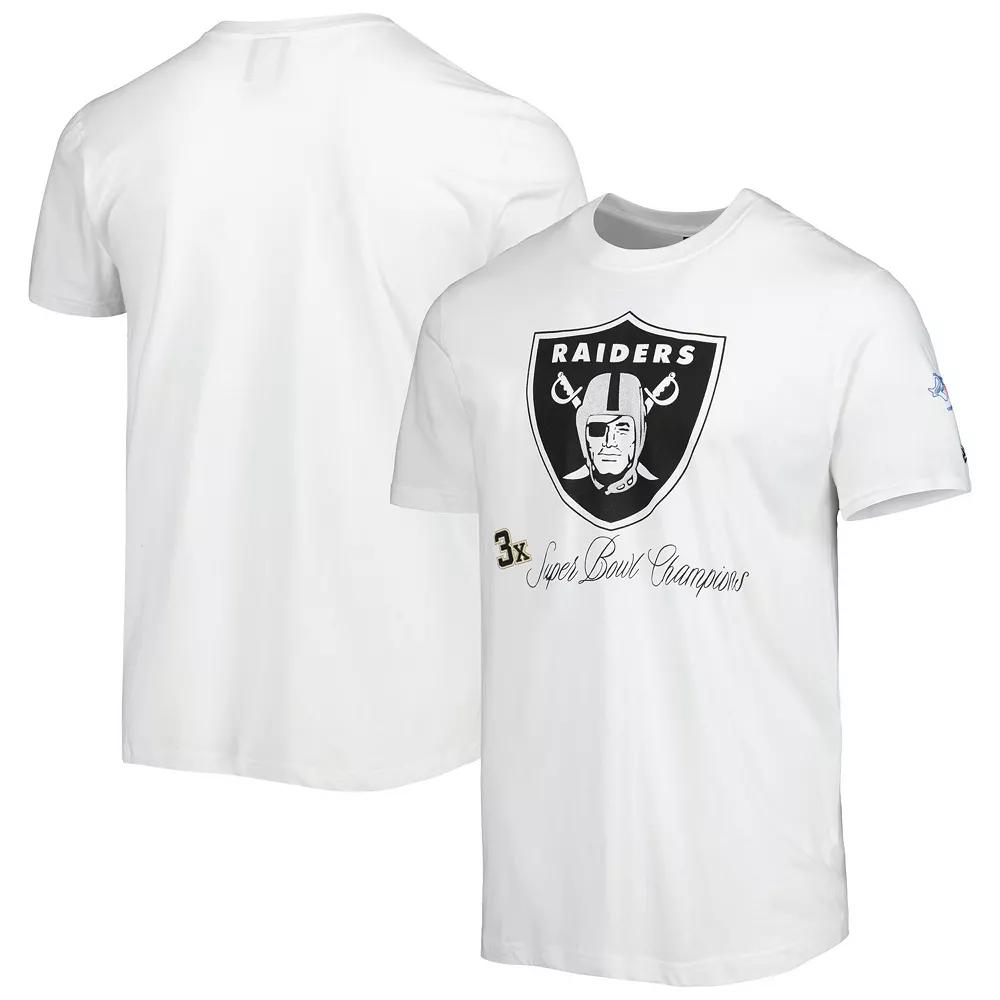 Men's New Era White Las Vegas Raiders Historic Champs T-Shirt,  Product Image