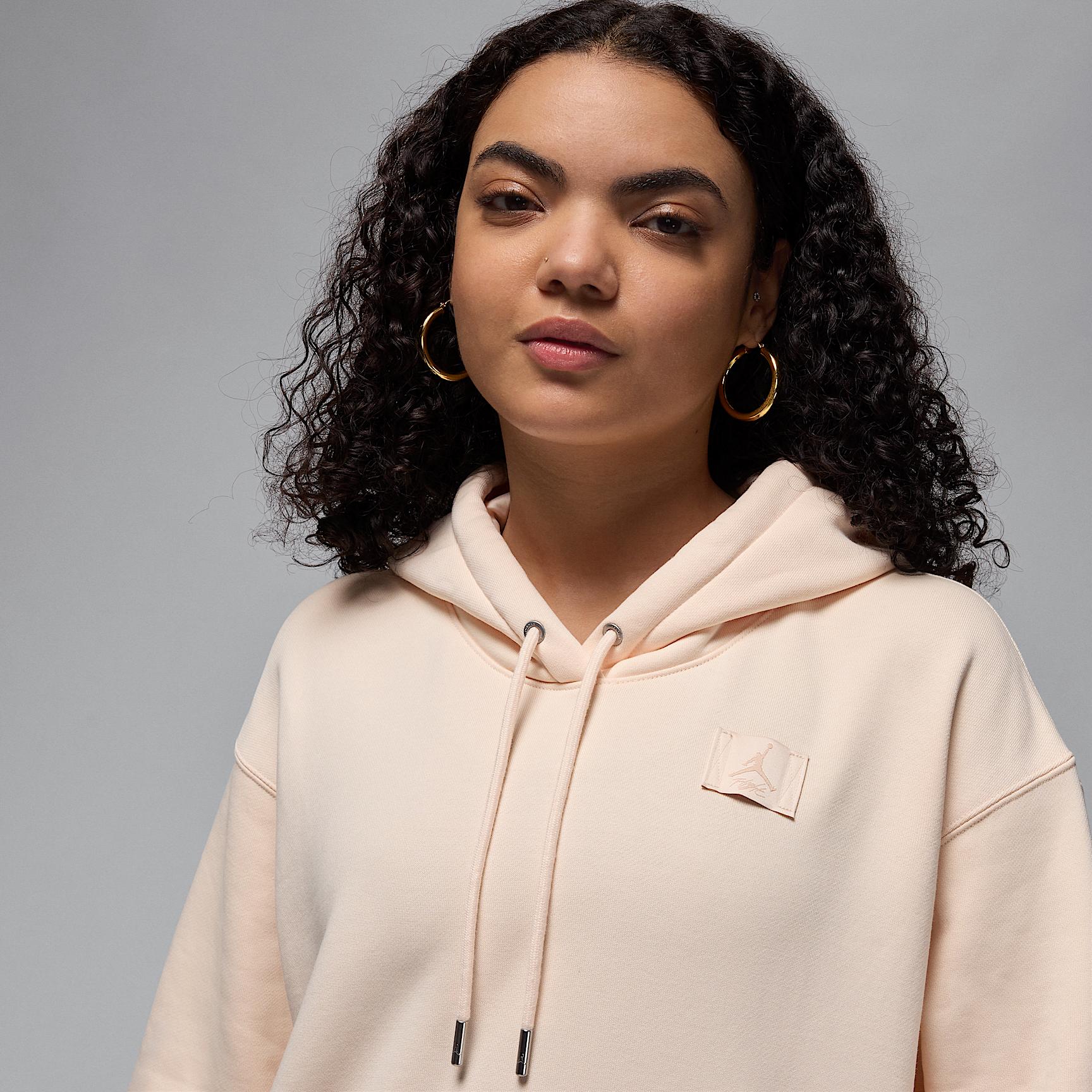 Women's Jordan Flight Fleece Satin-Lined Pullover Hoodie Product Image