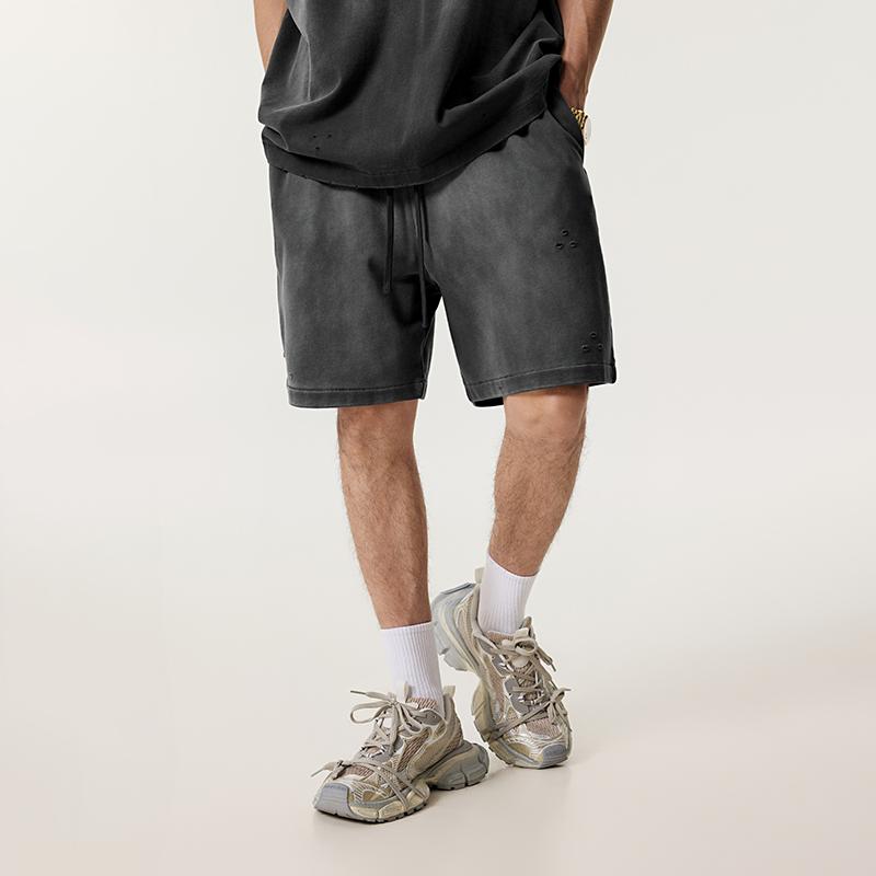 Vintage Washed Ripped Shorts Product Image
