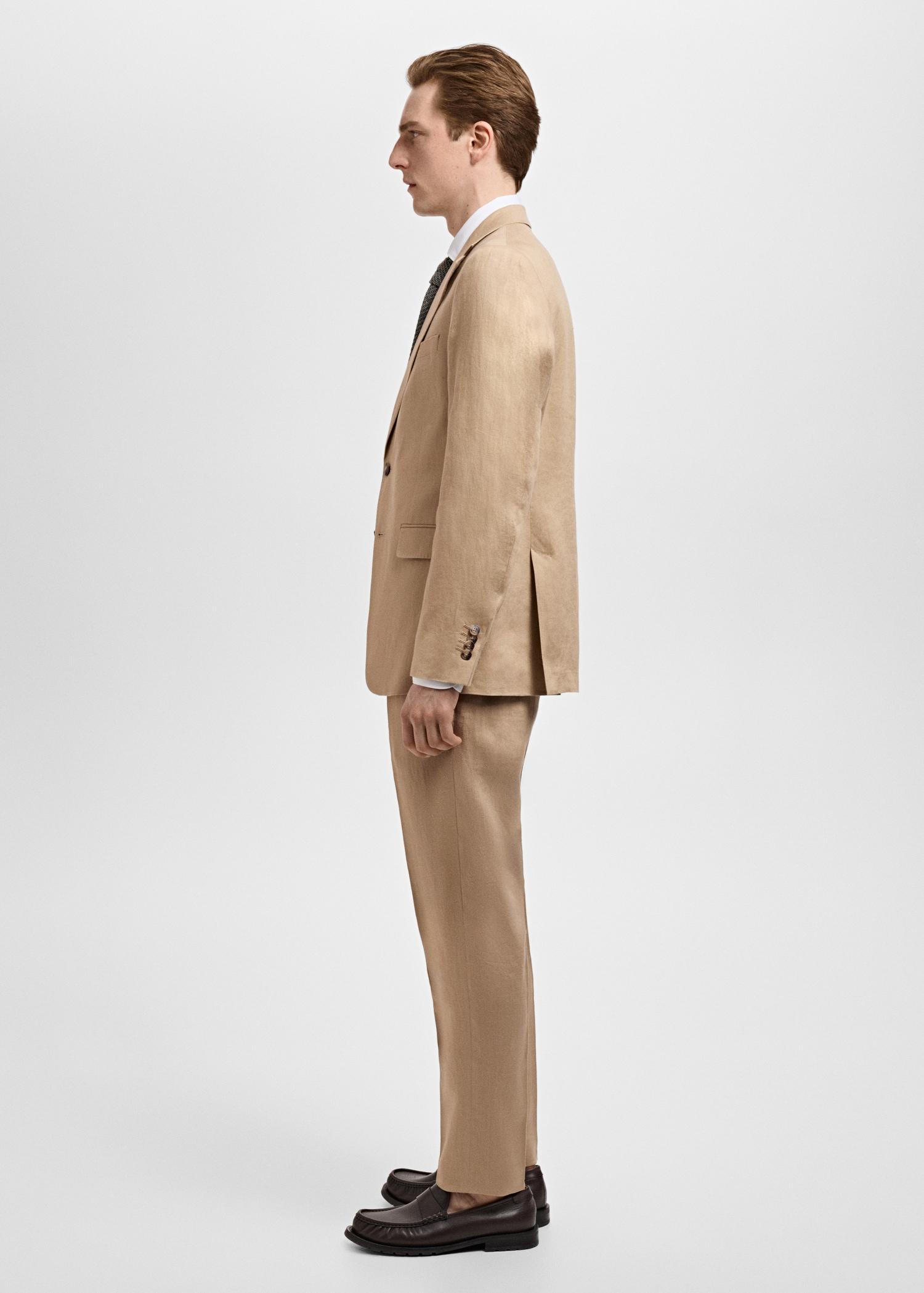 Amalfi 100% linen slim-fit suit blazer - Men | MANGO USA Product Image