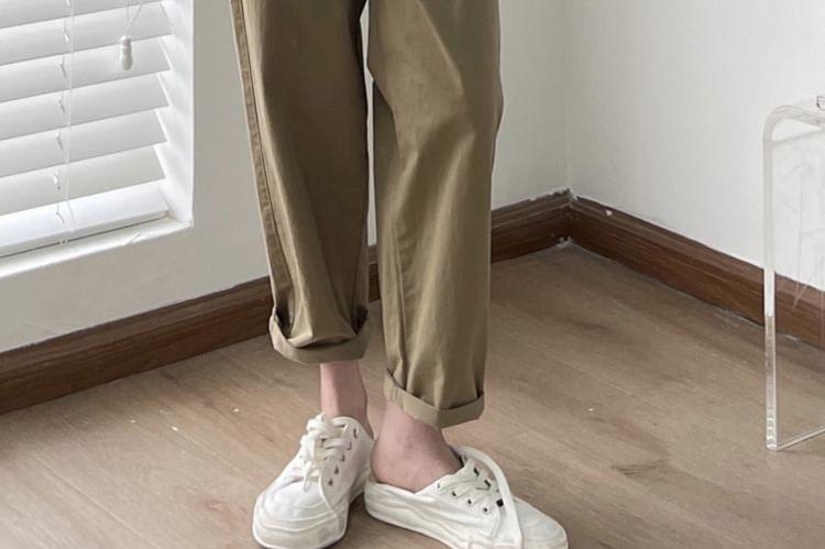 Maternity Plain Straight Leg Pants Product Image
