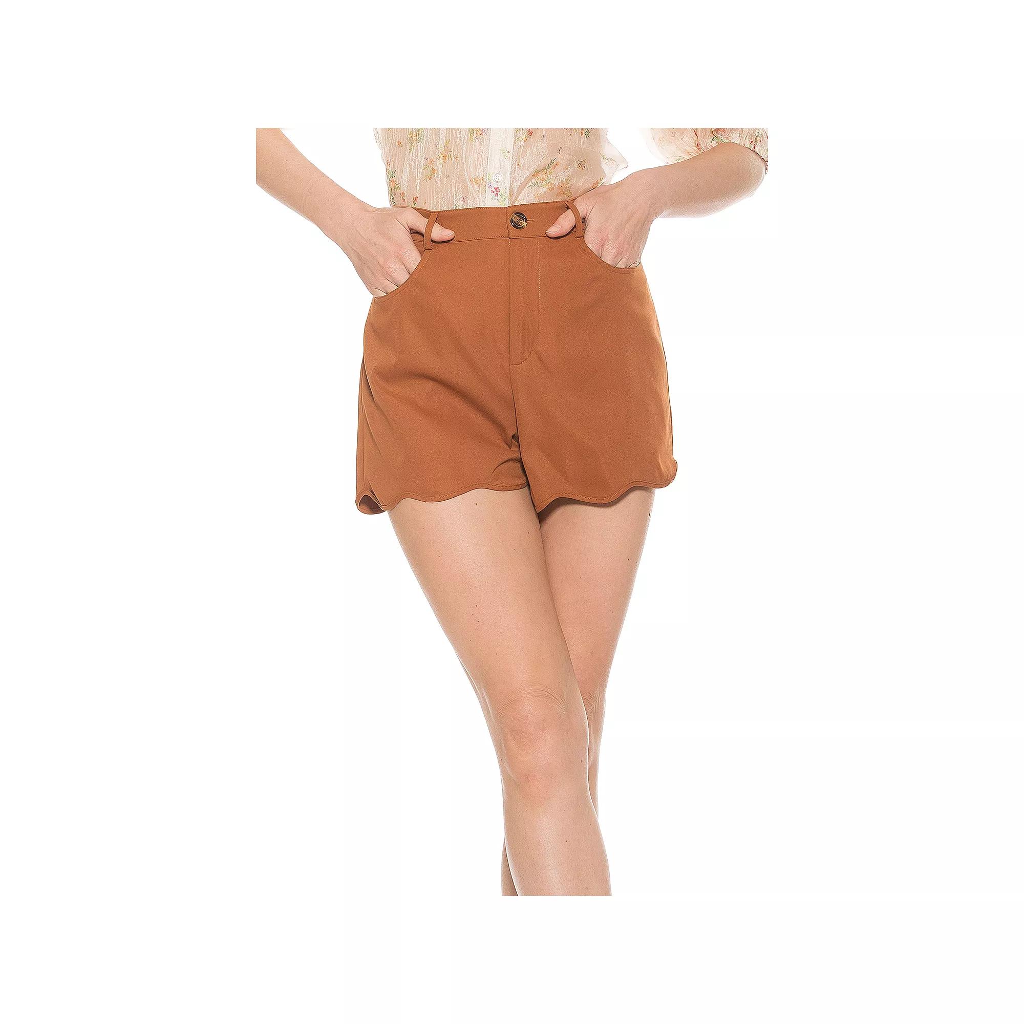 Women's ALEXIA ADMOR Alice Scalloped Shorts,  Product Image