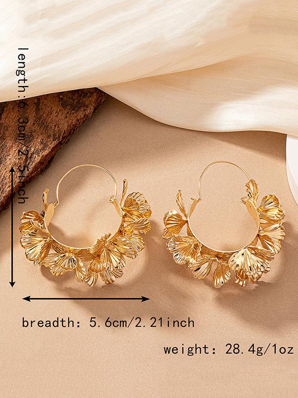 Flower Shape Drop Earrings Product Image