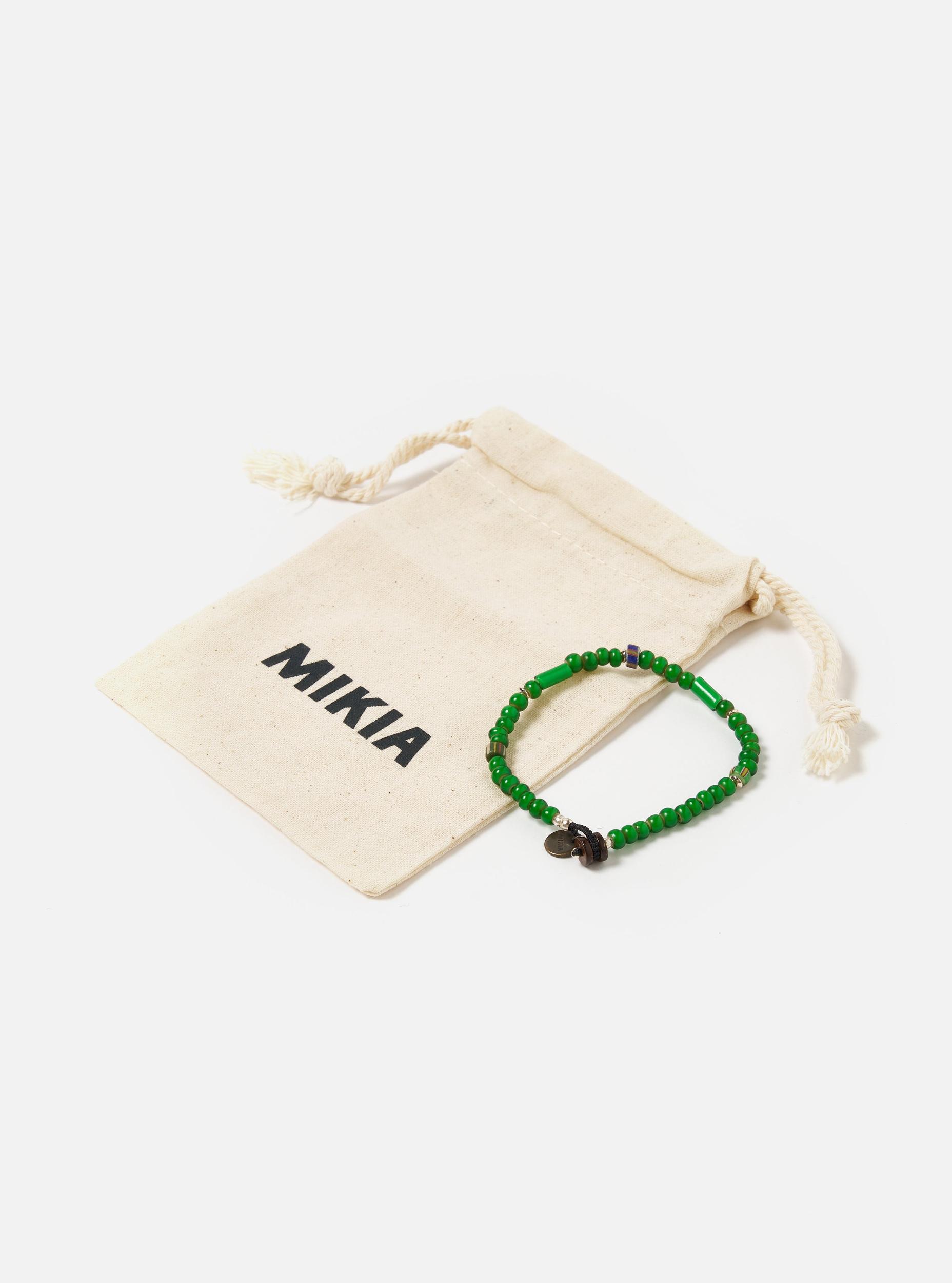 Mikia Bracelet in Green/White Hearts Product Image