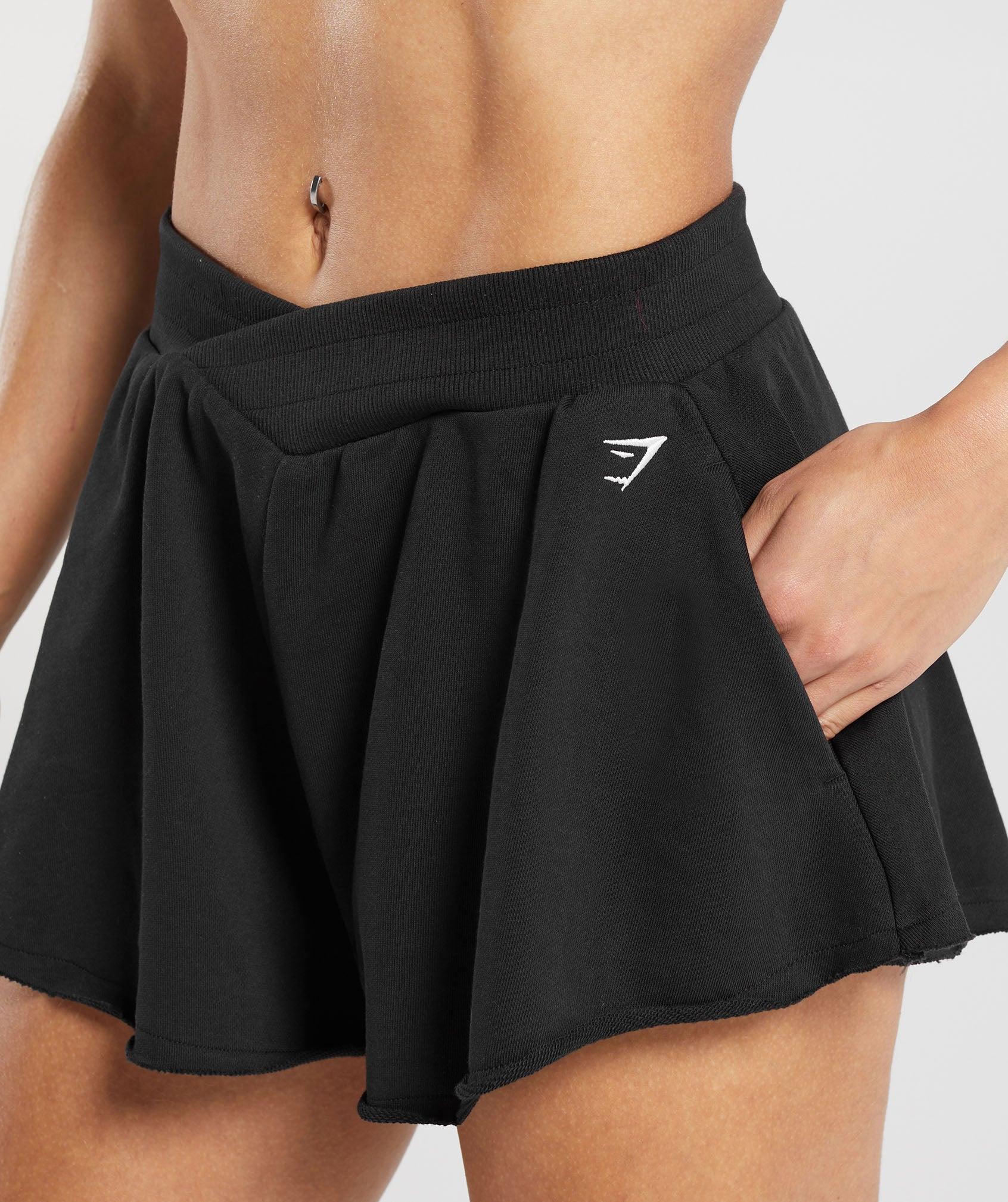 Gymshark Lifting Crossover Cotton Shorts - Black Female Product Image