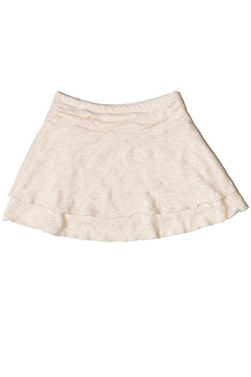 Lace Tier Mini Skirt Product Image